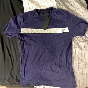 Soul Star Logo Panel T-Shirt in Navy